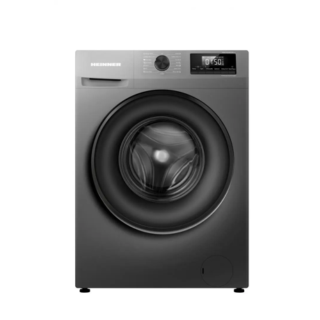 Masina de spalat rufe slim Heinner HWM-H7014IVSMTC+++, 7 kg, 1400 rpm, Steam, Baby, Display digital, Motor inverter, Clasa C, Ad. 47 cm, Gri titanium